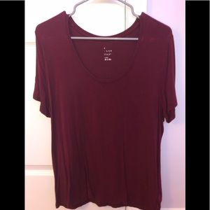 Plain short sleeve low cut dress shirt